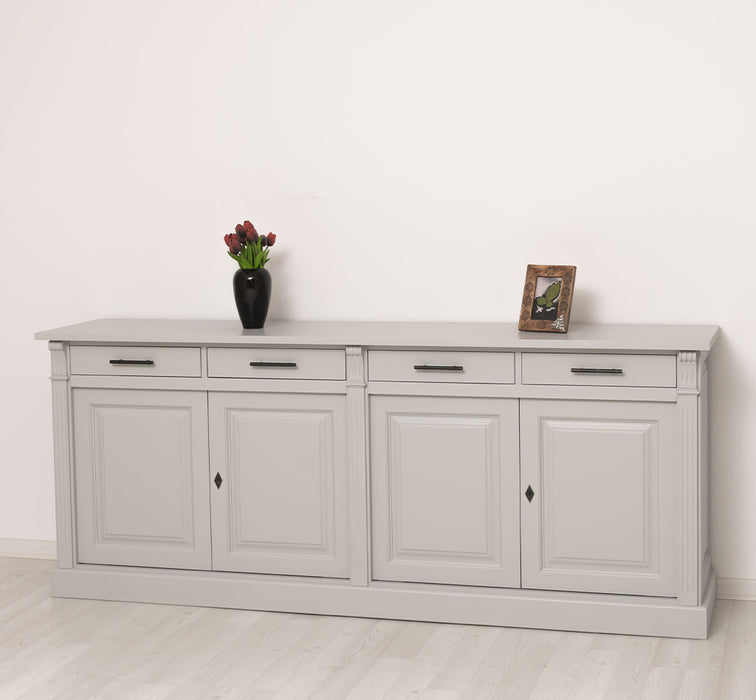 Landhaus Sideboard aus Massivholz  | Kommode mit 4 Schubladen und 4 Türen