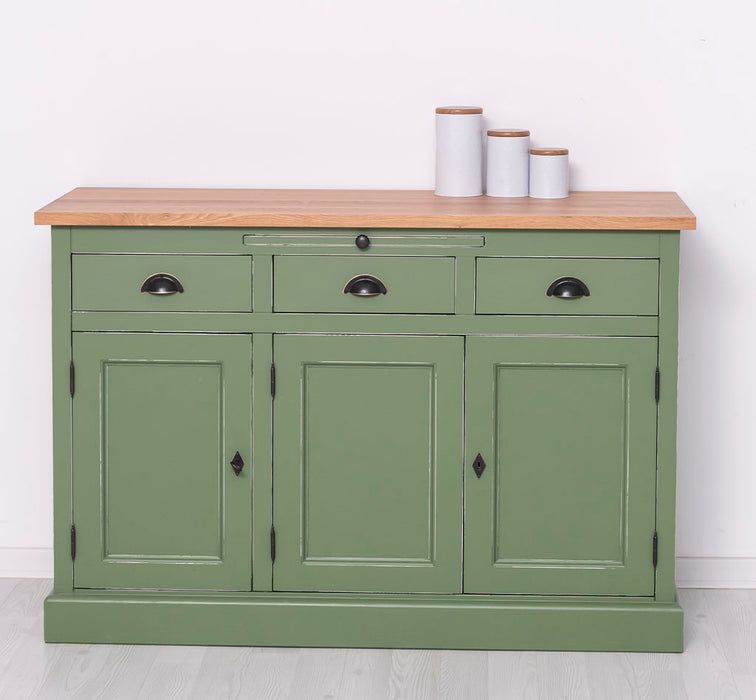 Landhaus Sideboard aus Massivholz im Landhausstil mit 3 Schubladen und Türen