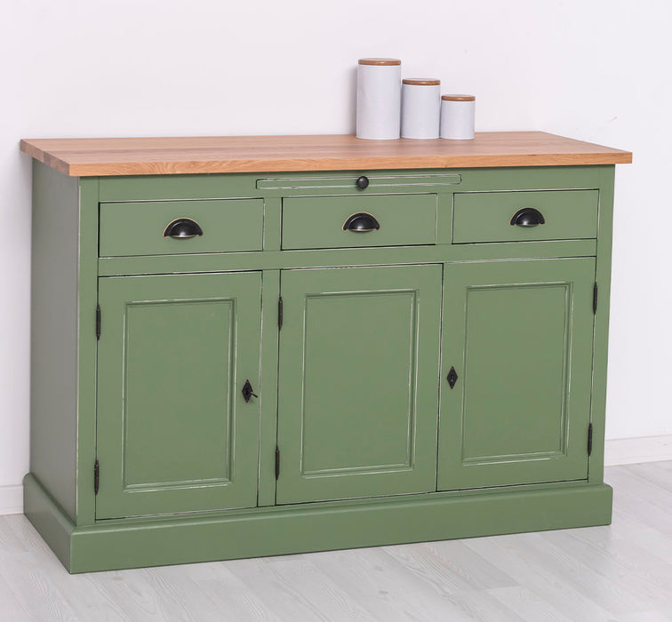 Landhaus Sideboard aus Massivholz im Landhausstil mit 3 Schubladen und Türen