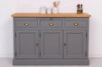 Landhaus Sideboard aus Massivholz im Landhausstil mit 3 Schubladen und Türen
