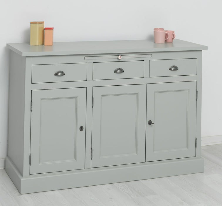 Landhaus Sideboard aus Massivholz im Landhausstil mit 3 Schubladen und Türen