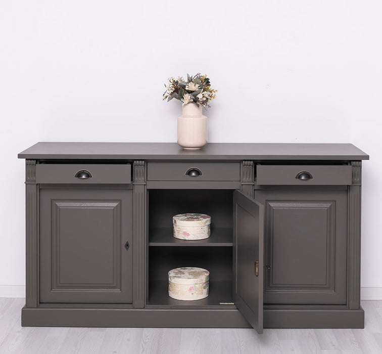 Landhaus Sideboard aus Massivholz im Landhausstil mit 3 Schubladen und Türen