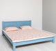 Landhausbett aus Massivholz mit Lamellen in verschiedenen Größen & Farben - Blau / 90x200