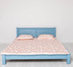 Landhausbett aus Massivholz mit Lamellen in verschiedenen Größen & Farben - Blau / 90x200