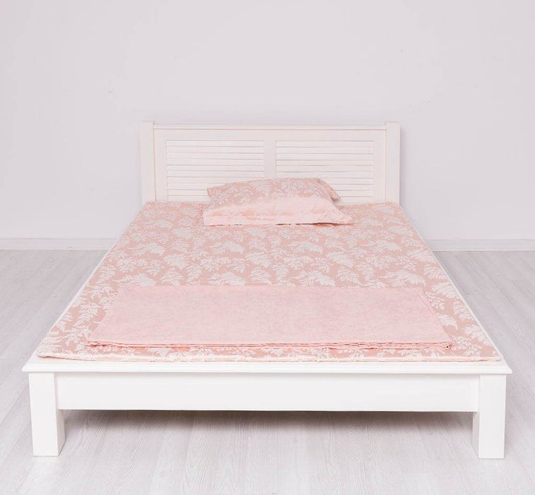 Landhausbett aus Massivholz mit Lamellen in verschiedenen Größen & Farben - Weiß / 90x200