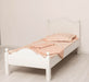 Landhausbett mit geschwungenem Kopf- und Fußteil | Stabiles Kinderbett - Weiß / 90 x 200