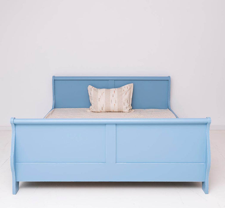 Landhausbett mit geschwungenem Kopf- und Fußteil mit Schubkästen - Mint / 90 x 200