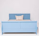 Landhausbett mit geschwungenem Kopf- und Fußteil mit Schubkästen - Hellblau / 140 x 200
