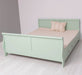 Landhausbett mit geschwungenem Kopf- und Fußteil mit Schubkästen - Mint / 90 x 200
