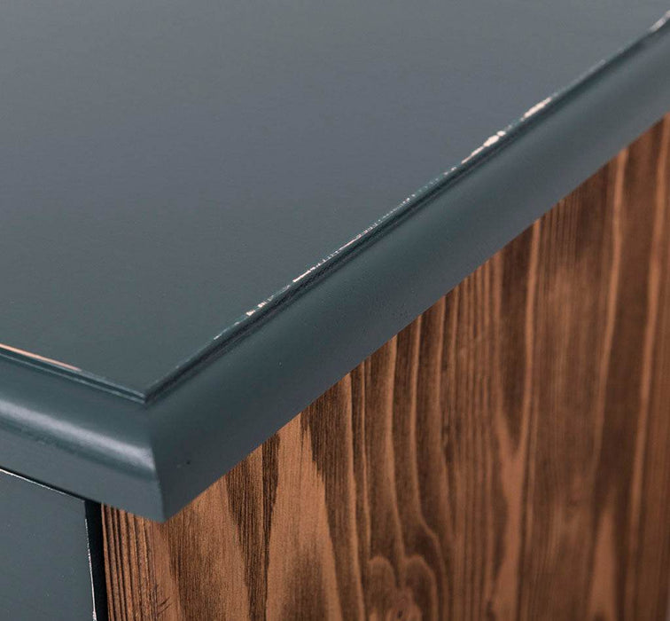 Landhauskommode aus Massivholz - Sideboard mit 5 Schubladen - Gewachst | Gelb
