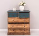 Landhauskommode aus Massivholz - Sideboard mit 5 Schubladen - Gewachst | Gelb