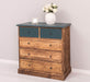 Landhauskommode aus Massivholz - Sideboard mit 5 Schubladen - Gewachst | Gelb