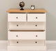 Landhauskommode aus Massivholz - Sideboard mit 5 Schubladen - Gewachst | Gelb