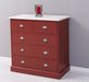 Landhauskommode aus Massivholz - Sideboard mit 5 Schubladen - Gewachst | Gelb