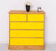 Landhauskommode aus Massivholz - Sideboard mit 5 Schubladen - Gewachst | Gelb