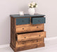 Landhauskommode aus Massivholz - Sideboard mit 5 Schubladen - Gewachst | Gelb