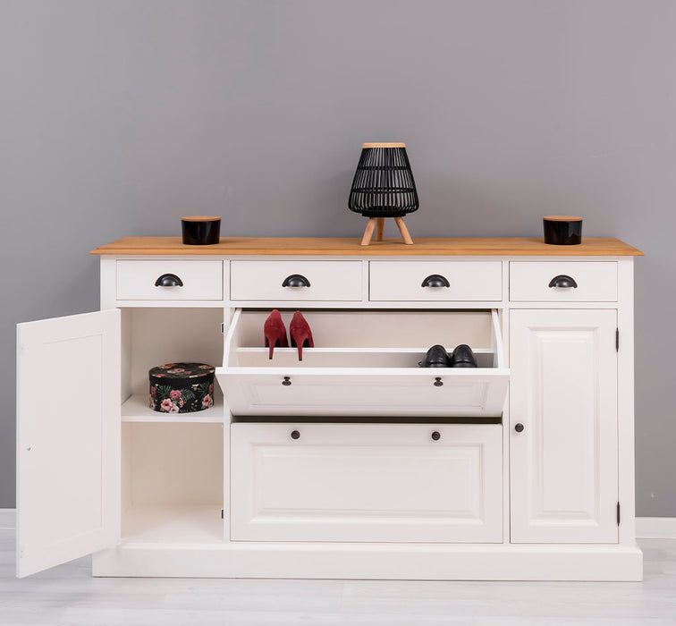 Landhauskommode aus Massivholz mit Schuhschrank - in verschiedenen Farben