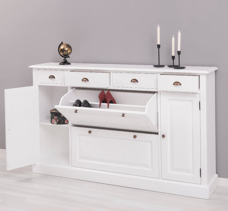 Landhauskommode aus Massivholz mit Schuhschrank - in verschiedenen Farben
