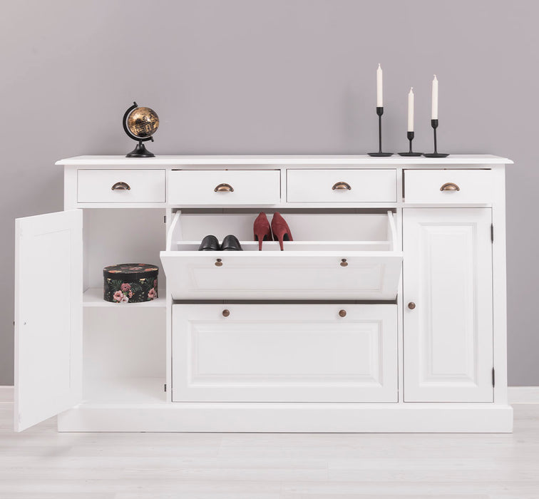 Landhauskommode aus Massivholz mit Schuhschrank - in verschiedenen Farben