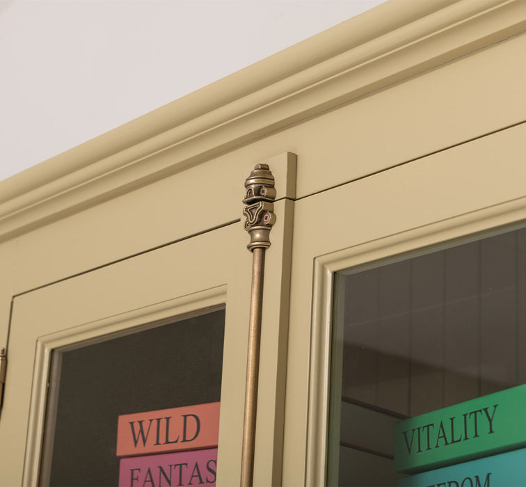 Landhausstil Büchervitrine aus Massivholz in verschiedenen Farben - Vintage Bücherschrank