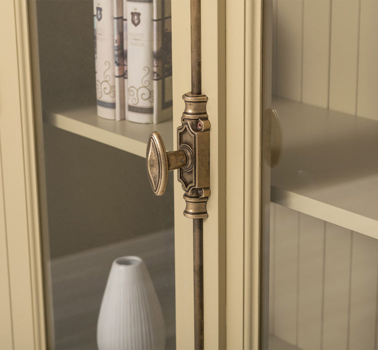 Landhausstil Büchervitrine aus Massivholz in verschiedenen Farben - Vintage Bücherschrank