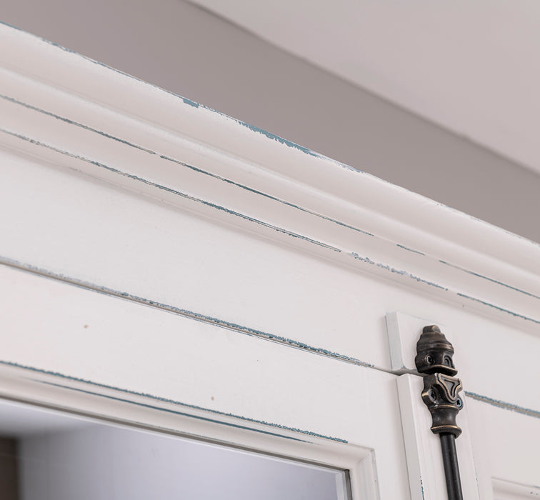 Landhausstil Büchervitrine aus Massivholz in verschiedenen Farben - Vintage Bücherschrank