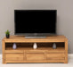 Langes TV-Board aus massiver Eiche mit 3 Schubladen