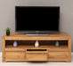 Langes TV-Board aus massiver Eiche mit 3 Schubladen