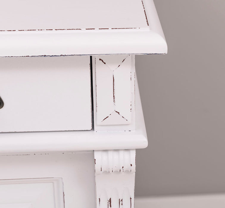 Massiver Bürotisch | Schreibtisch mit Türen und Schubladen