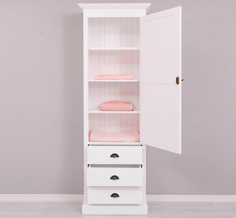 Massiver Handtuchschrank mit drei Schubladen & 3 Einlegeböden