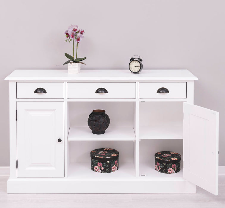 Massives Landhaus Sideboard mit 3 Schubladen & 2 Schränken