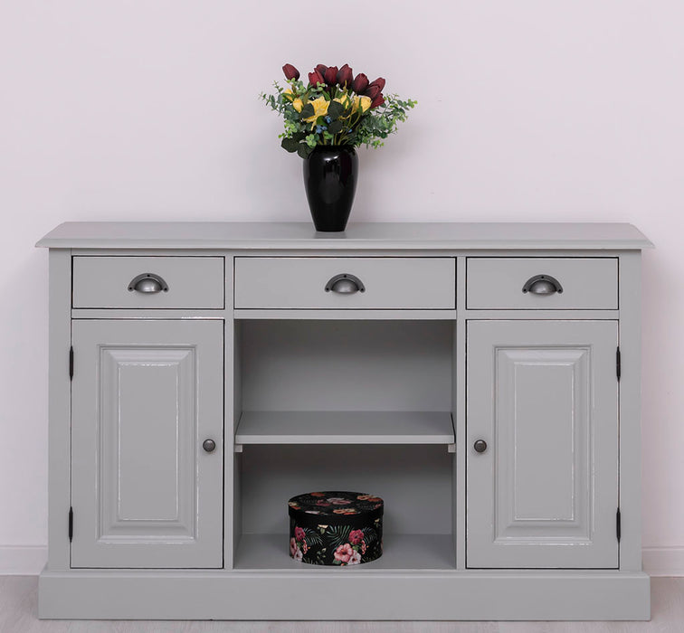 Massives Landhaus Sideboard mit 3 Schubladen & 2 Schränken