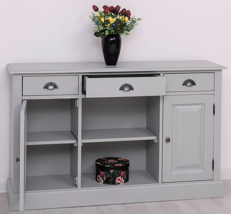 Massives Landhaus Sideboard mit 3 Schubladen & 2 Schränken