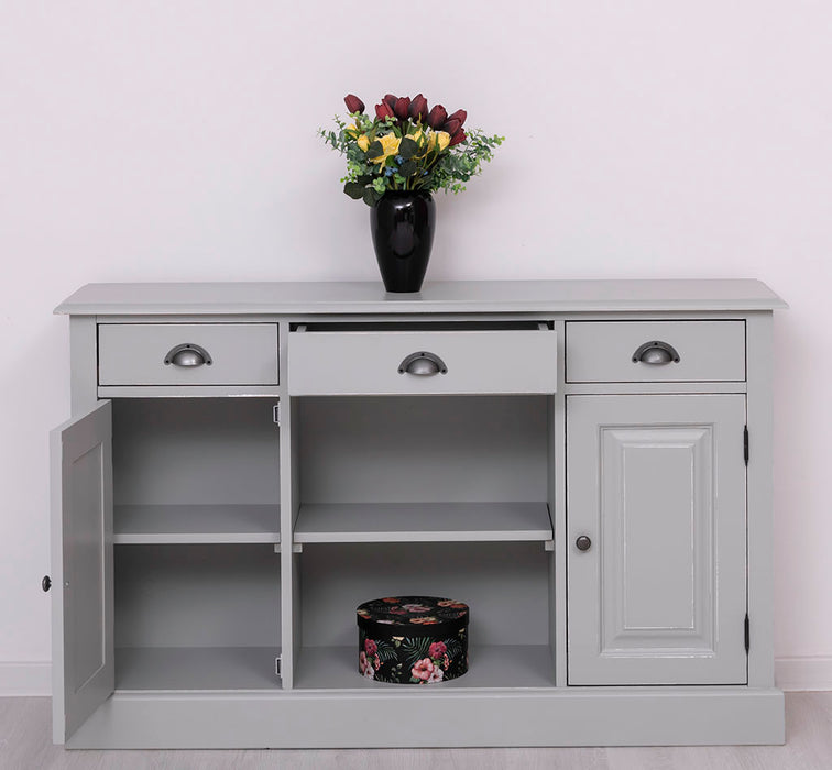 Massives Landhaus Sideboard mit 3 Schubladen & 2 Schränken
