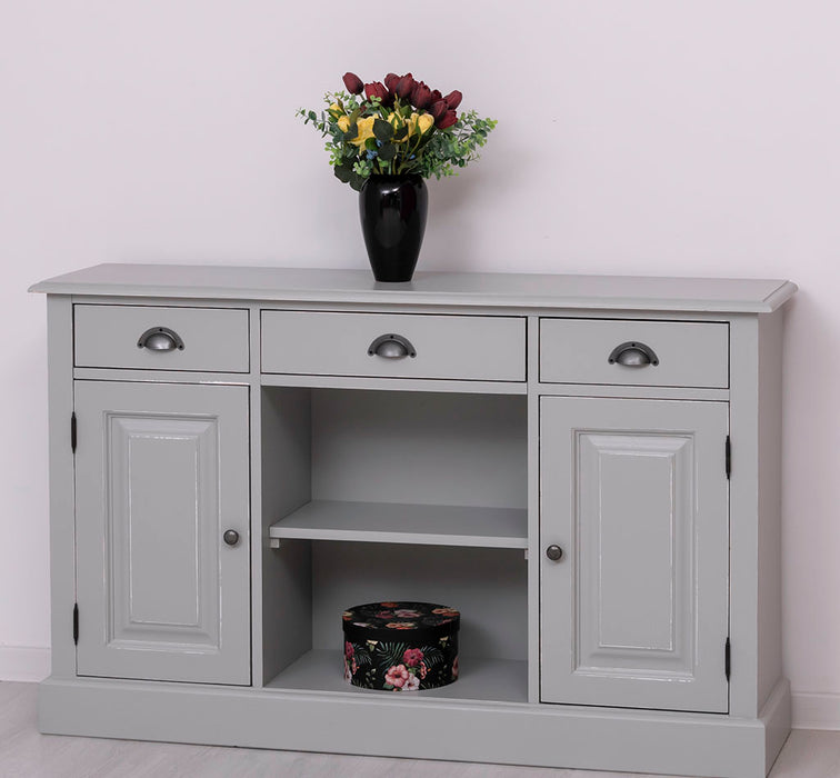 Massives Landhaus Sideboard mit 3 Schubladen & 2 Schränken
