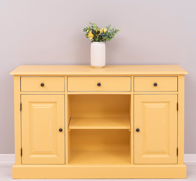 Massives Landhaus Sideboard mit 3 Schubladen & 2 Schränken