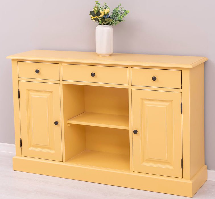 Massives Landhaus Sideboard mit 3 Schubladen & 2 Schränken