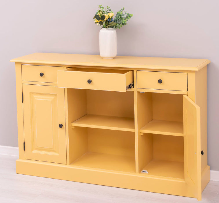 Massives Landhaus Sideboard mit 3 Schubladen & 2 Schränken