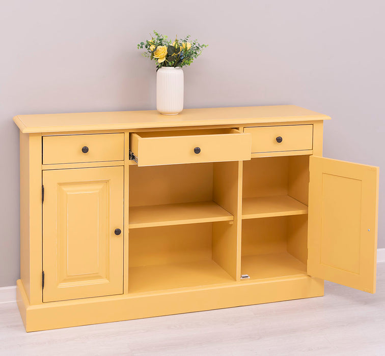 Massives Landhaus Sideboard mit 3 Schubladen & 2 Schränken