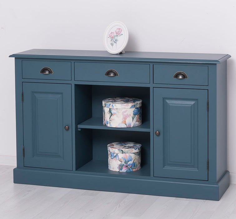 Massives Landhaus Sideboard mit 3 Schubladen & 2 Schränken
