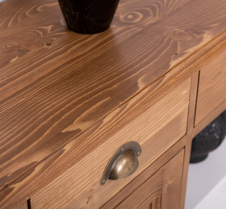 Massives Landhaus Sideboard mit 3 Schubladen & 2 Schränken
