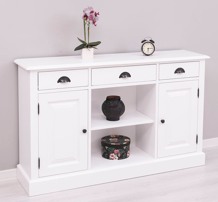 Massives Landhaus Sideboard mit 3 Schubladen & 2 Schränken