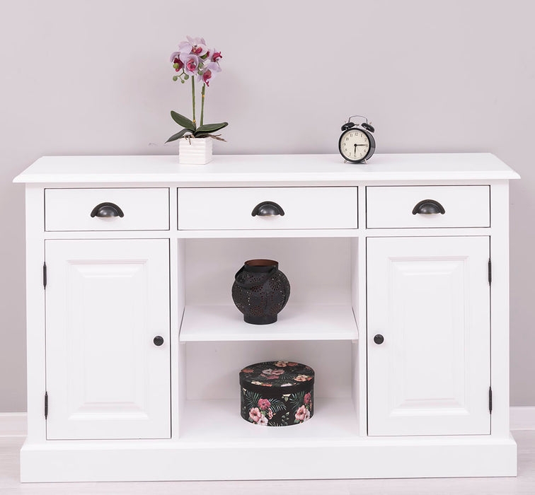 Massives Landhaus Sideboard mit 3 Schubladen & 2 Schränken