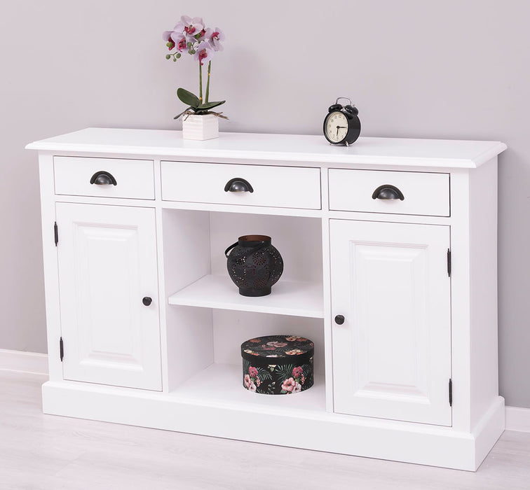 Massives Landhaus Sideboard mit 3 Schubladen & 2 Schränken