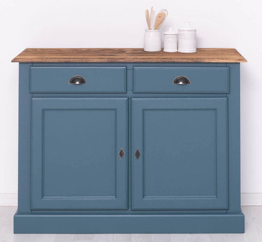 Massives Sideboard mit zwei Schubladen und Schranktüren -