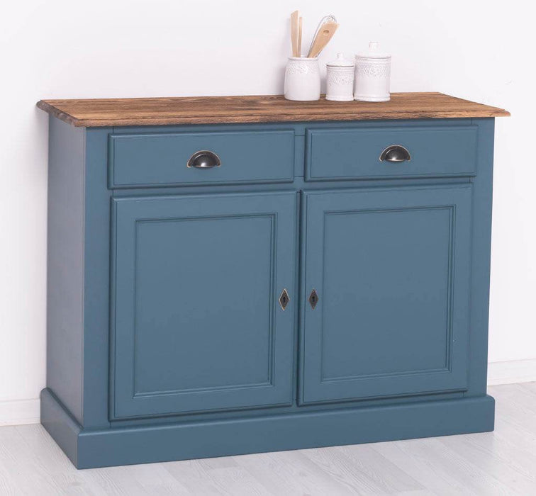 Massives Sideboard mit zwei Schubladen und Schranktüren -