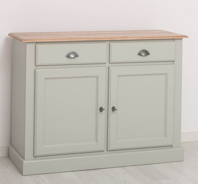 Massives Sideboard mit zwei Schubladen und Schranktüren -