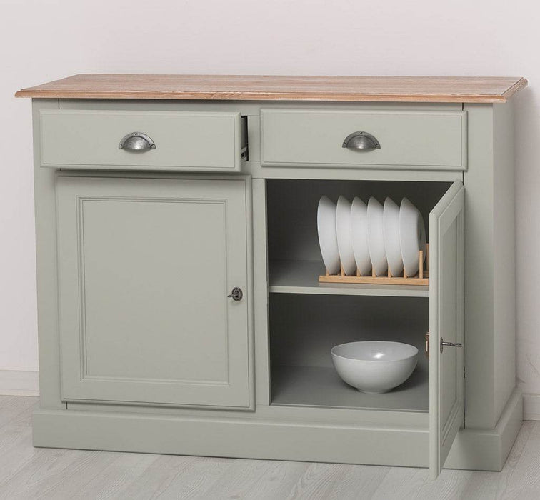 Massives Sideboard mit zwei Schubladen und Schranktüren -