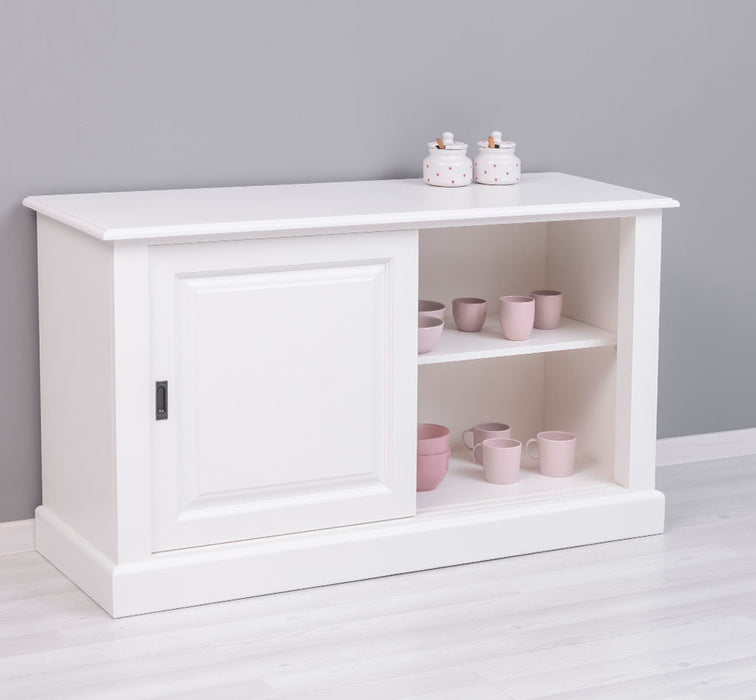 Massivholz- Geschirrschrank mit Schiebetüren - Sideboard