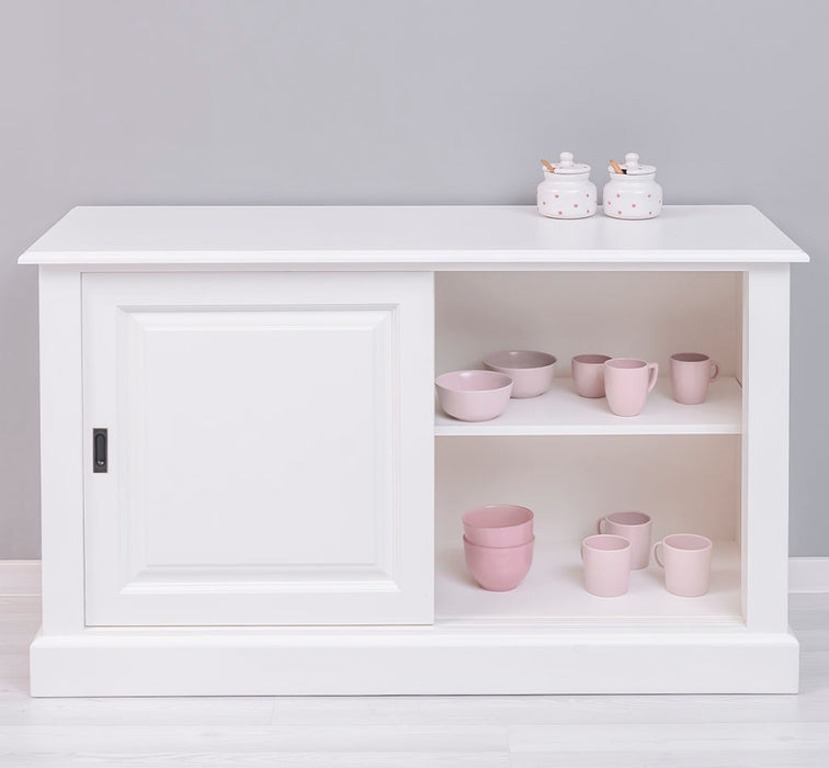 Massivholz- Geschirrschrank mit Schiebetüren - Sideboard